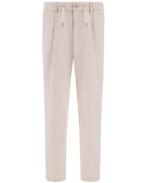 Herno Drawstring Straight-Leg Pants - White