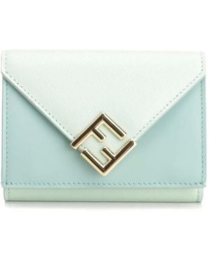 Fendi Ff Diamonds Wallet - Bleu