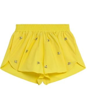 A PAPER KID Popline Embellishment Shorts - Yellow