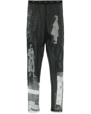 Yohji Yamamoto Hose Mit Transparenter Spitze - Grau