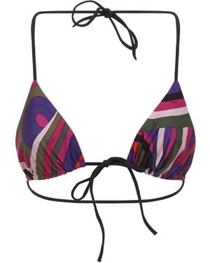 PUCCI アブストラクトパターン ビキニトップ - パープル