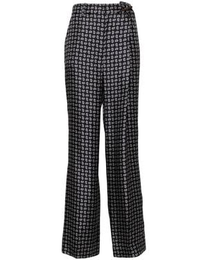 Prada High-Waist Twill Trousers - Grey