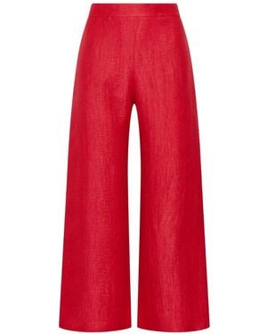 Maliparmi Jacquard Linen Trousers - Red