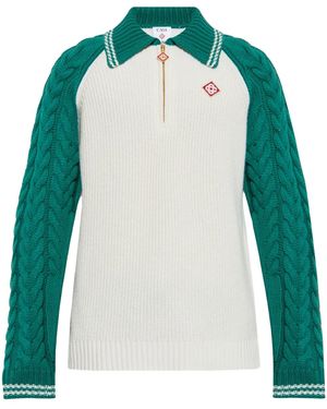 CASABLANCA Two-Tone Jumper - Green