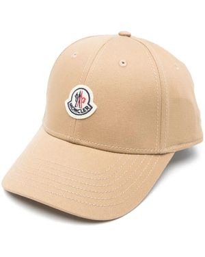 Moncler Logo-Patch Cap - Natural