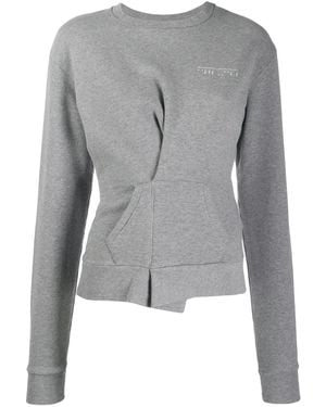 Unravel Project Sweatshirt Im Wickel-Look - Grau