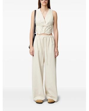 Claudie Pierlot Striped Waistcoat - White