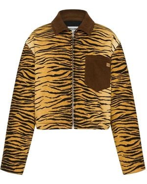 Moschino Animal-Pattern Jacket - Yellow