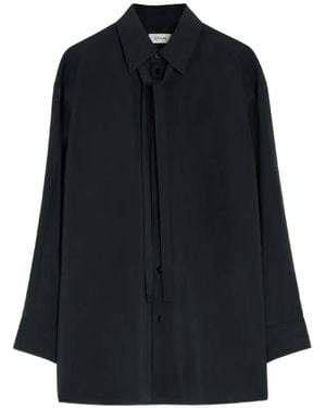 Lemaire Tie-Neck Shirt - Black