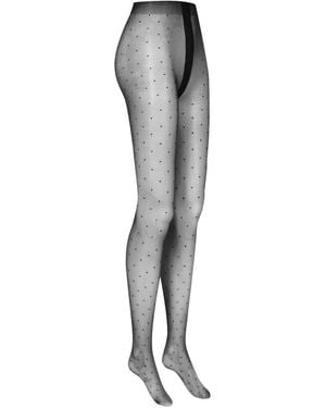 Scandale Plumetis 15D Sheer Tights - Black