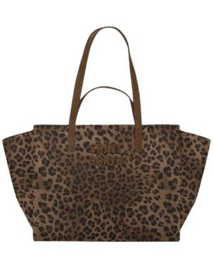 MC2 Saint Barth Medium Jour Leopard-Print Tote Bag - Brown