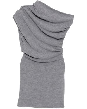 STAUD Mable Mini Dress - Gray