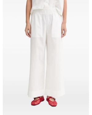 Marc O' Polo Pantalon À Taille Élastiquée - White