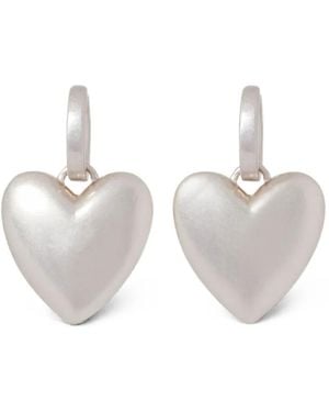 Roxanne Assoulin Token Heart Drop-Design Earrings - White