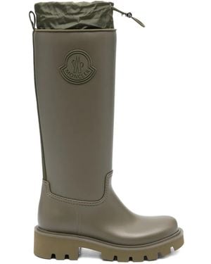 Moncler Pull-Tab Logo Rain Boots - Green
