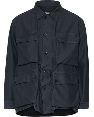 Maison Margiela Patch-Pocket Shirt Jacket - Blue