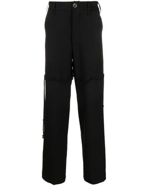 Song For The Mute Logo-Patch Straight-Leg Trousers - Black