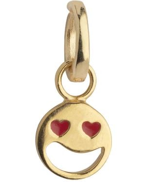 Enamel Copenhagen Smiley Charm - Metallic