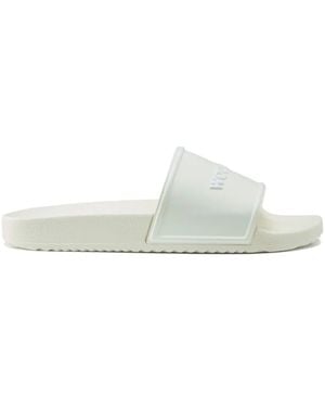 Woolrich Infradito Con Logo Goffrato - Bianco