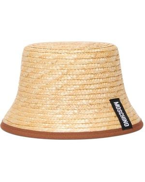 Moschino Woven Bucket Hat - Natural