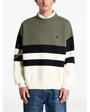 Fred Perry Striped Sweater - Gray