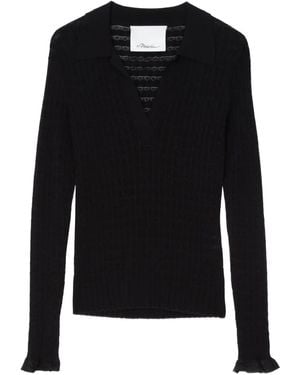 3.1 Phillip Lim Ribbed-Knit Sweater - Black