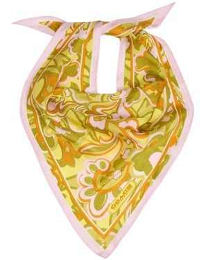 COACH Andrea Paisley Silk Scarf - Metallic