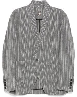 Tessitura Body Couture Stripes Blazer - Gray