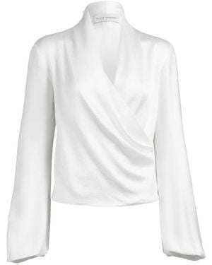 Silvia Tcherassi Tea Wrap-Style Blouse - White