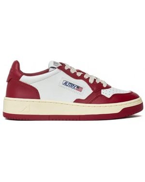 Autry Medalist Low Colour-Block Leather Sneakers - Pink