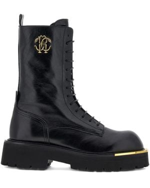 Roberto Cavalli Combat Boots - Black