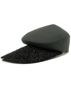 Comme des Garçons Textured Panelled Hat - Black