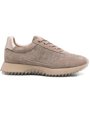 SERGIO MORETTI FIRENZE Round-Toe Trainers - Natural