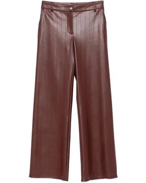 Patrizia Pepe Faux-Leather Palazzo Trousers - Purple