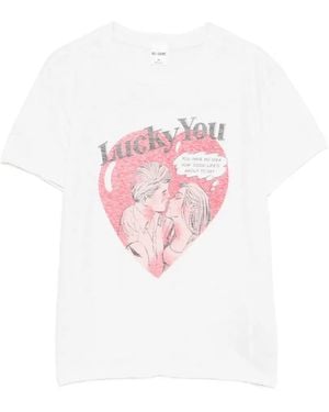 RE/DONE T-Shirt Lucky You - Rosa