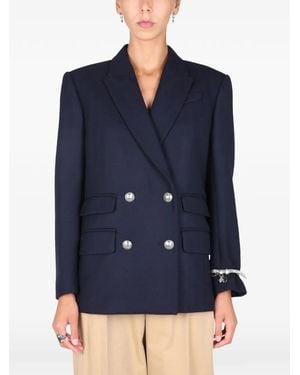 McQueen Double-Breasted Blazer - Blue