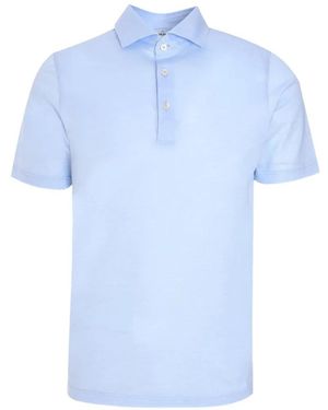Gran Sasso Buttoned Short-Sleeve Polo Shirt - Blue