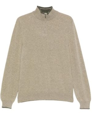 Fedeli Half-Zip Sweatshirt - Natural