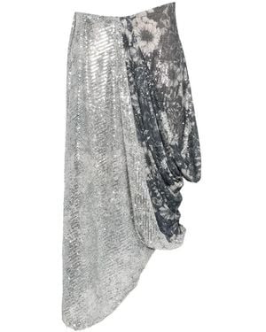 Maison Margiela Asymmetric Midi Skirt - Grey