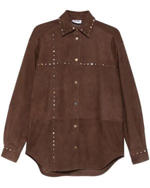 Moschino Suede Shirt - Brown