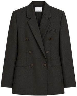 Frankie Shop Blazer Bea De Lana Con Doble Botonadura - Negro