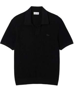 Lacoste Short-Sleeve Polo Jumper - Black