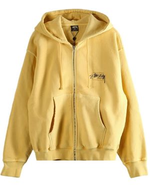 Stussy Zip Hooded Hoodie - Yellow