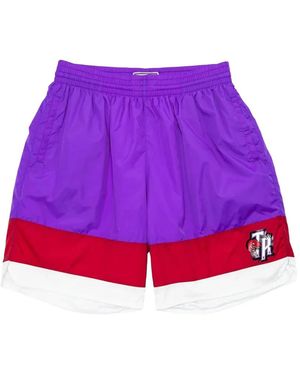Mitchell & Ness X Toronto Raptors Retro Track Shorts - Purple