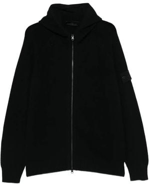 Stone Island Sudadera con capucha y cremallera - Negro