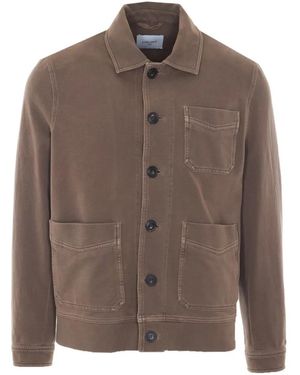 Circolo 1901 Work Button-Front Jacket - Brown