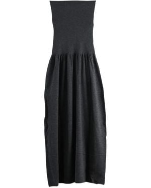 Amomento Strapless Gathered-Waist Maxi Dress - Black
