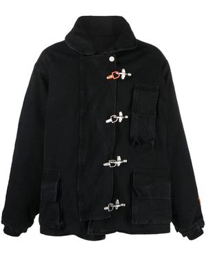 Heron Preston Canvas-Jacke Mit Knebelverschluss - Schwarz
