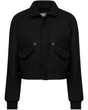 MM6 by Maison Margiela Flap-Pocket Bomber Jacket - Black