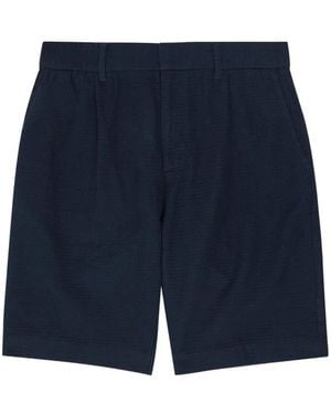 CHE Pickett Seersucker Pleated Shorts - Blue